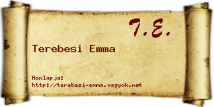 Terebesi Emma névjegykártya